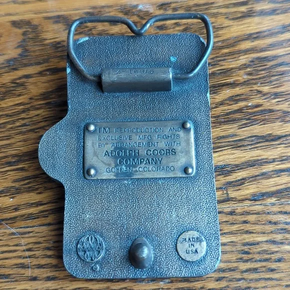 Coors Banquet Beer Belt Buckle / Adolph Coors Co. / Golden Colorado USA - Picture 3 of 4